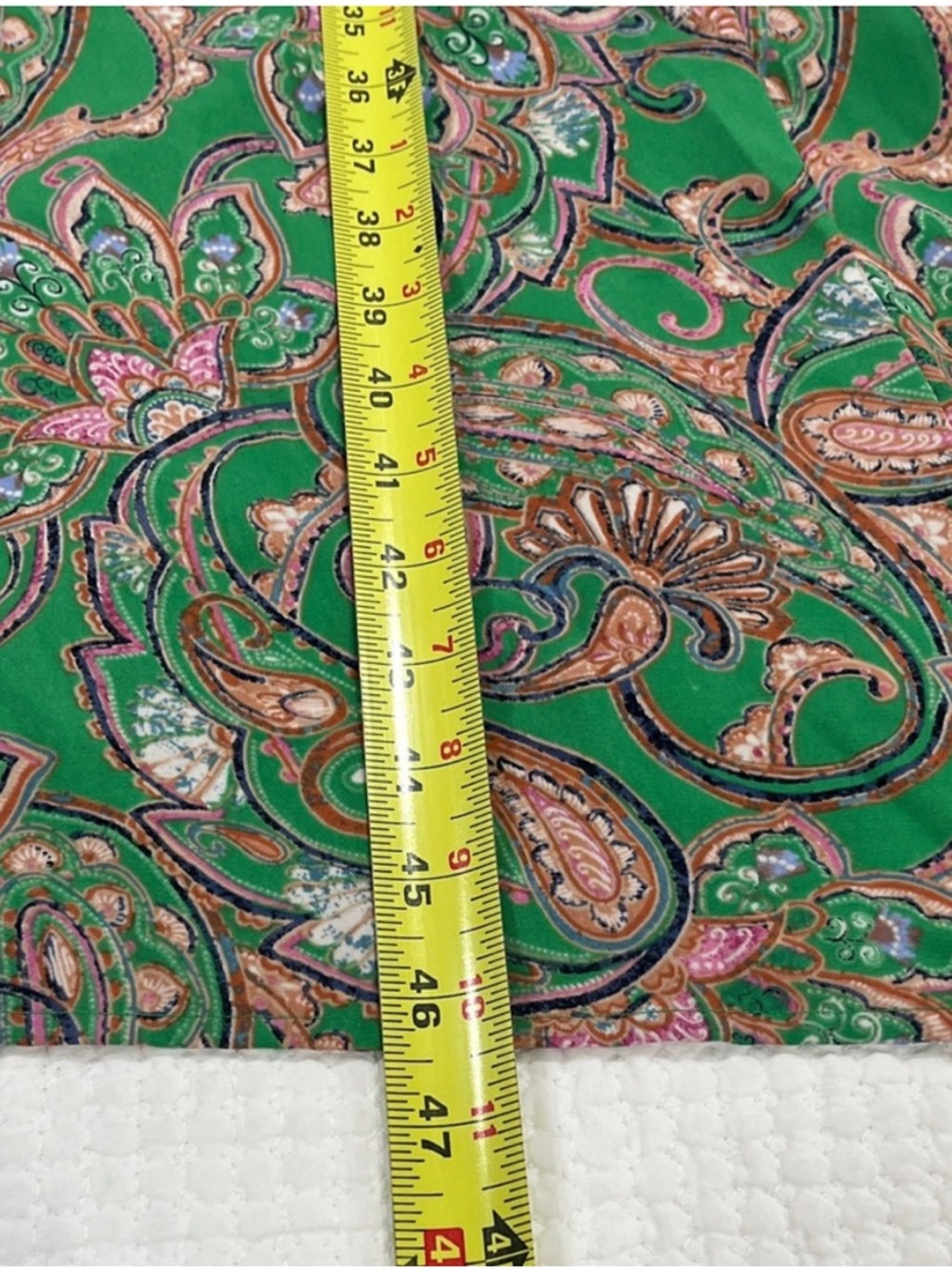 J. Jill Wearever Collection Green Paisley Midi Dress Side Slit Size M - Picture 6 of 11